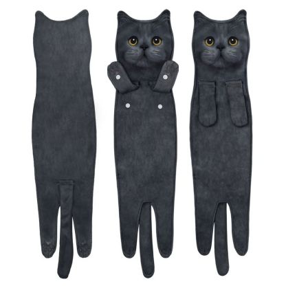 Funny Cat Hand Towels