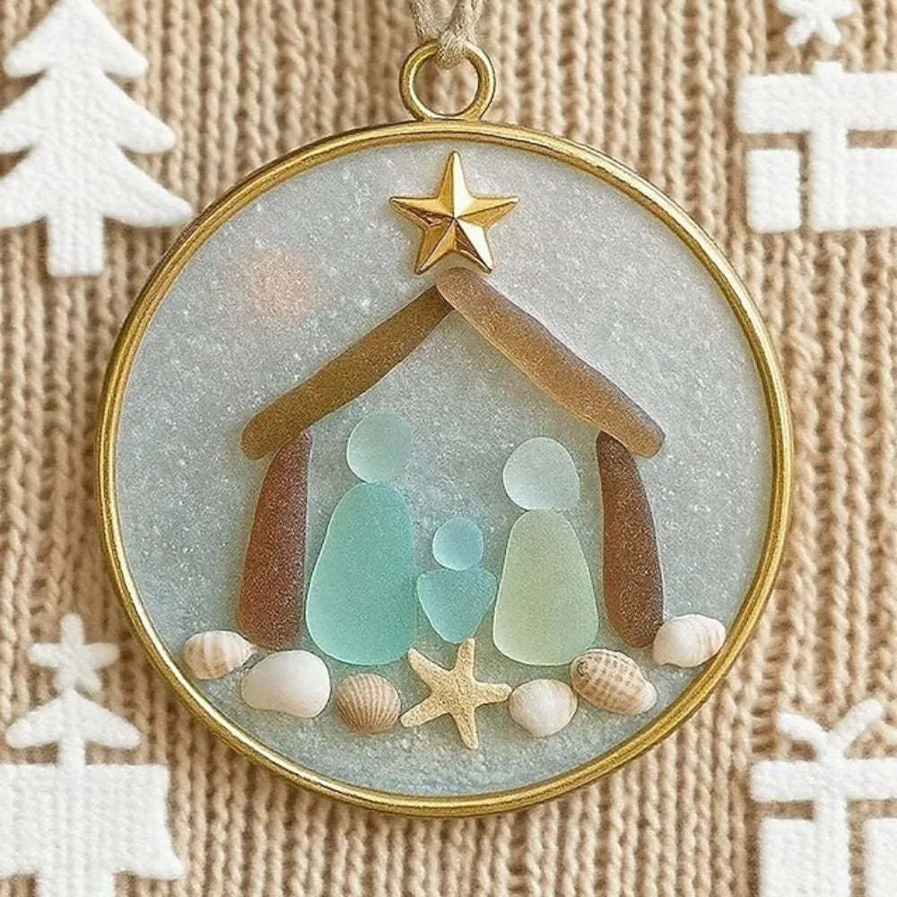 Sea Glass Coastal Christmas Tree Ornament