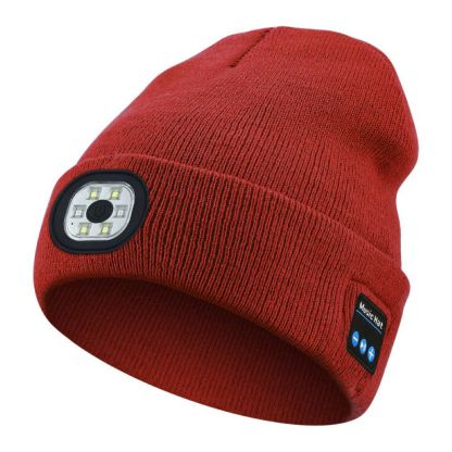 LED Bluetooth Beanie - Bluetooth Beanie With LED Headlamp