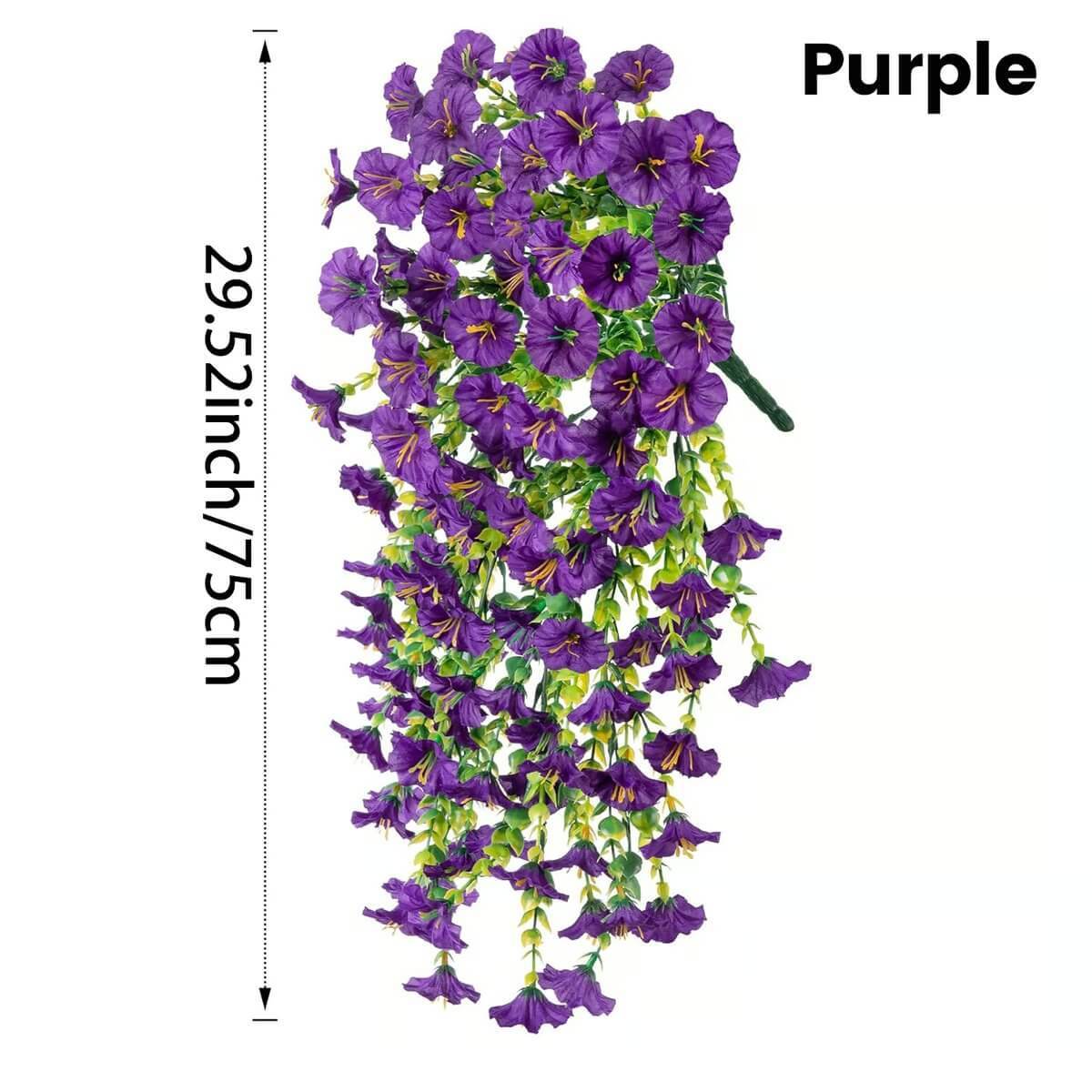 UV Resistant Hanging Artificial Morning Glory Vine