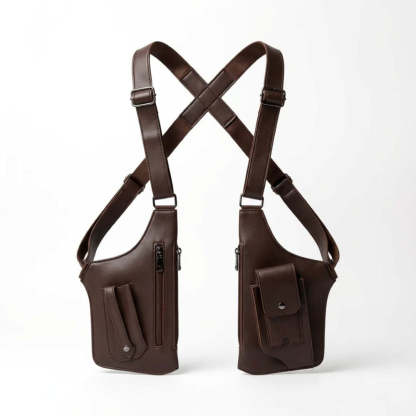 Premium Leather Shoulder Bag - Hidden Anti-Theft Compartments