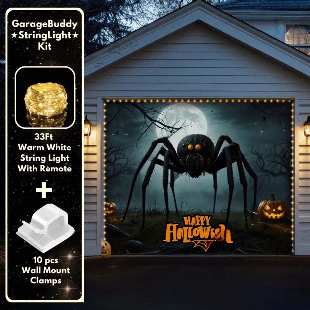 Giant Spider Halloween Garage Door Covers D467