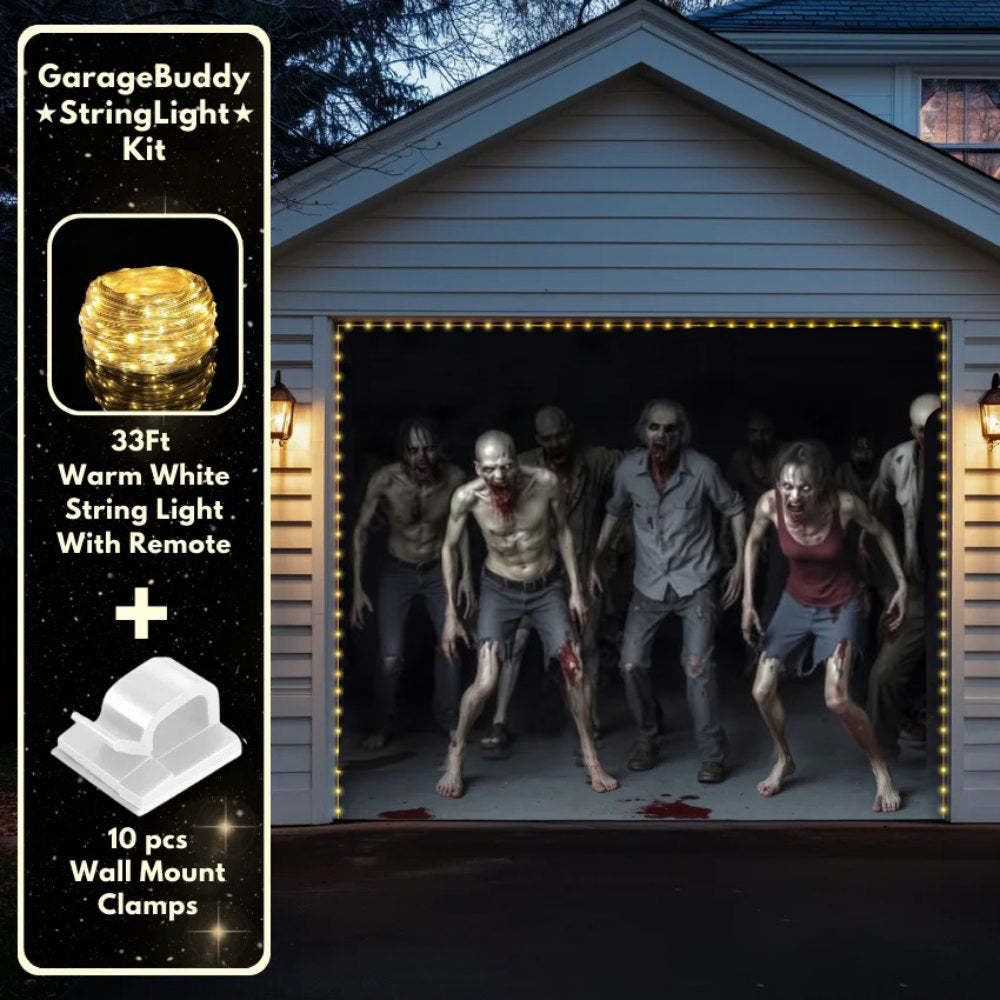 Zombie Invasion Halloween Garage Door Covers D456