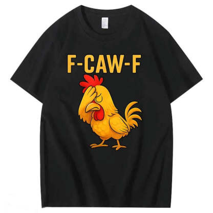 F-Caw-F Helpless Chicken Pattern T-Shirt