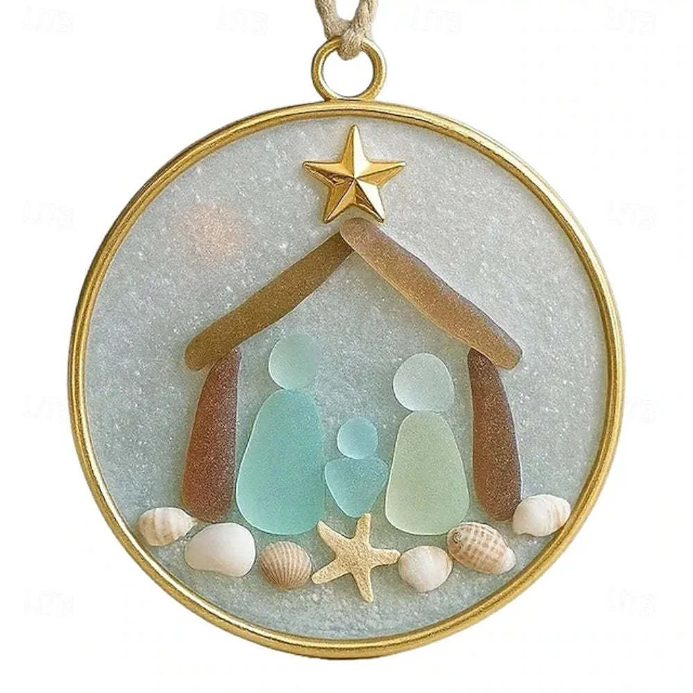 Sea Glass Coastal Christmas Tree Ornament