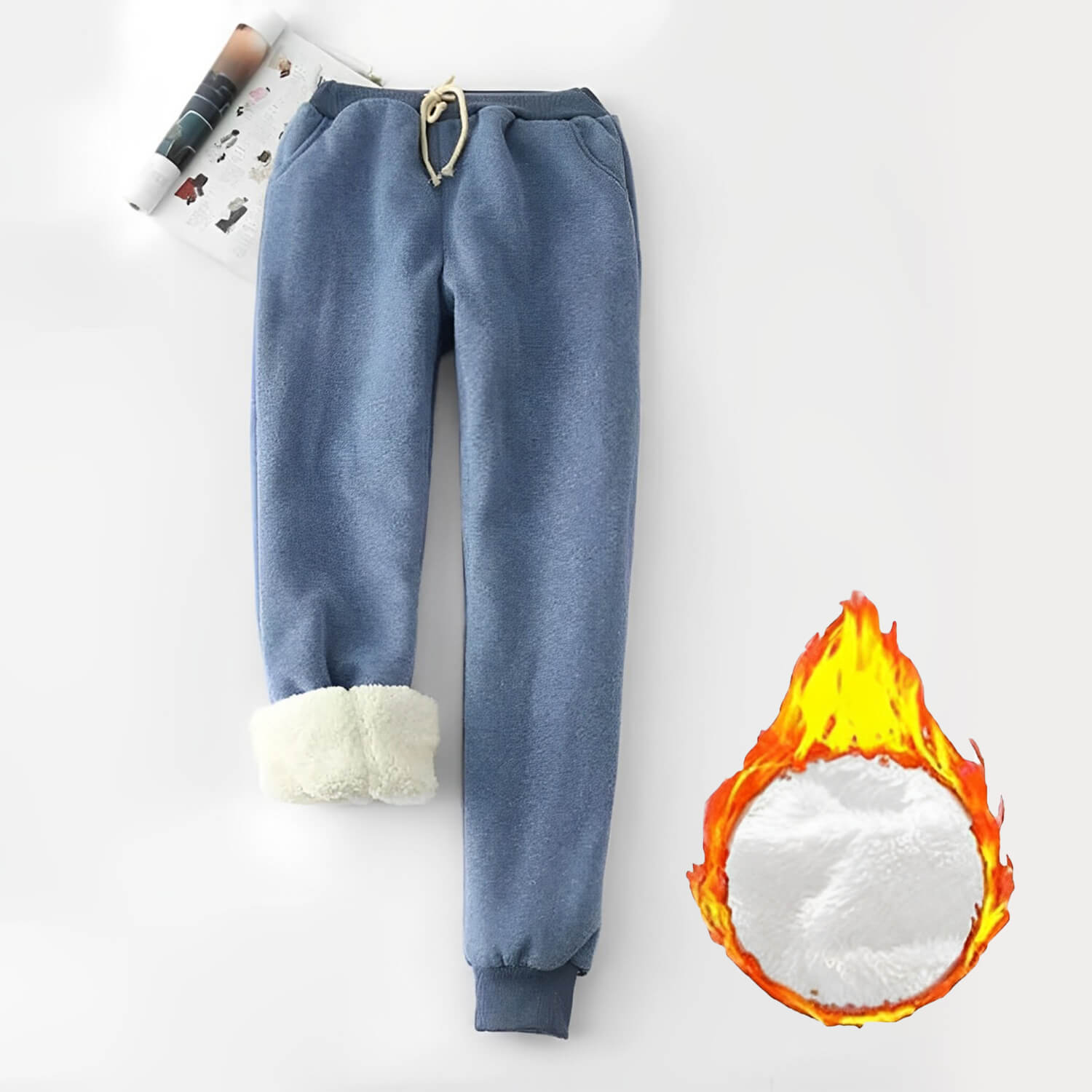 Warm Solid Cotton Pants