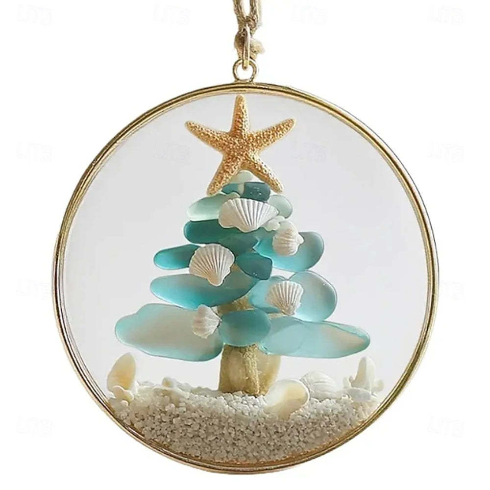 Sea Glass Coastal Christmas Tree Ornament