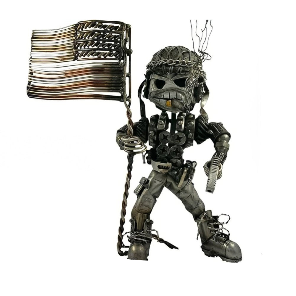Classic Piston Skeleton Soldiers Sculpture