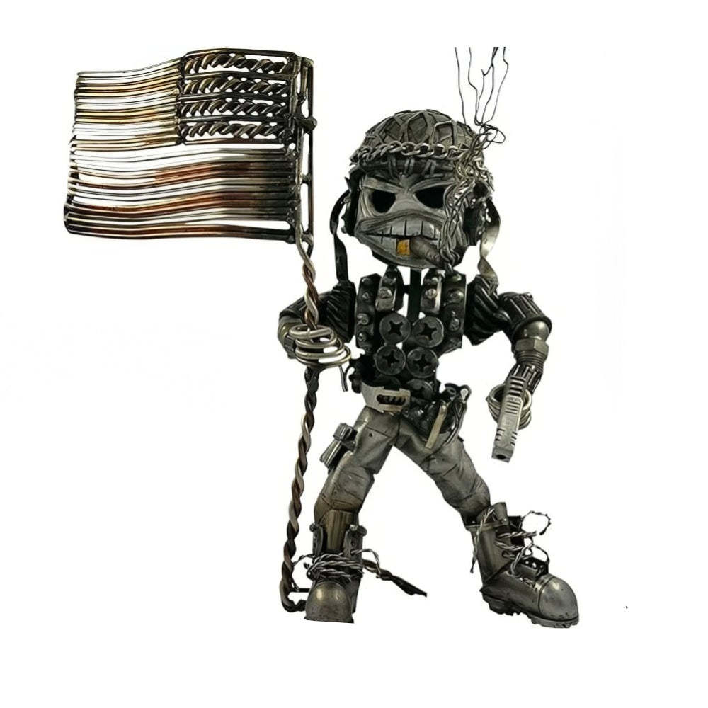 Classic Piston Skeleton Soldiers Sculpture