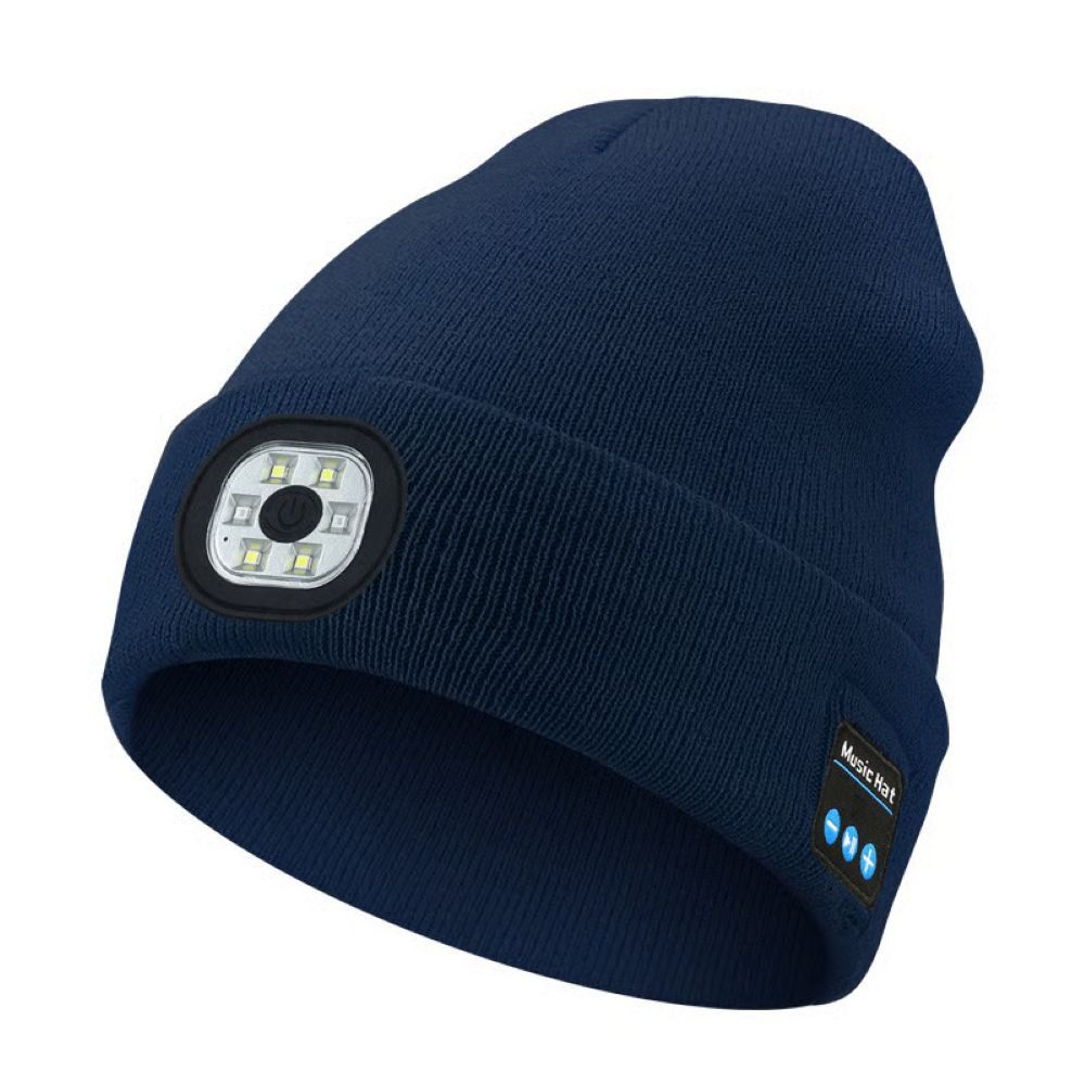 LED Bluetooth Beanie - Bluetooth Beanie With LED Headlamp