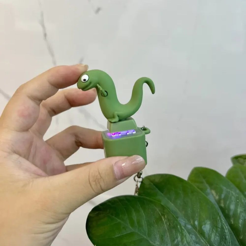 Light Up Animal Keychain Toy - Rechargeable LED Color Changing Sound Button