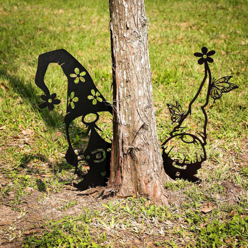 Metal Garden Art - Gnomes Silhouette Set