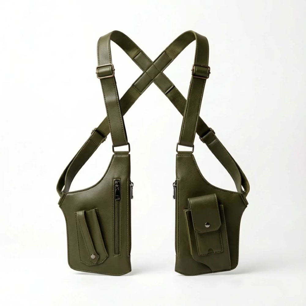 Premium Leather Shoulder Bag - Hidden Anti-Theft Compartments