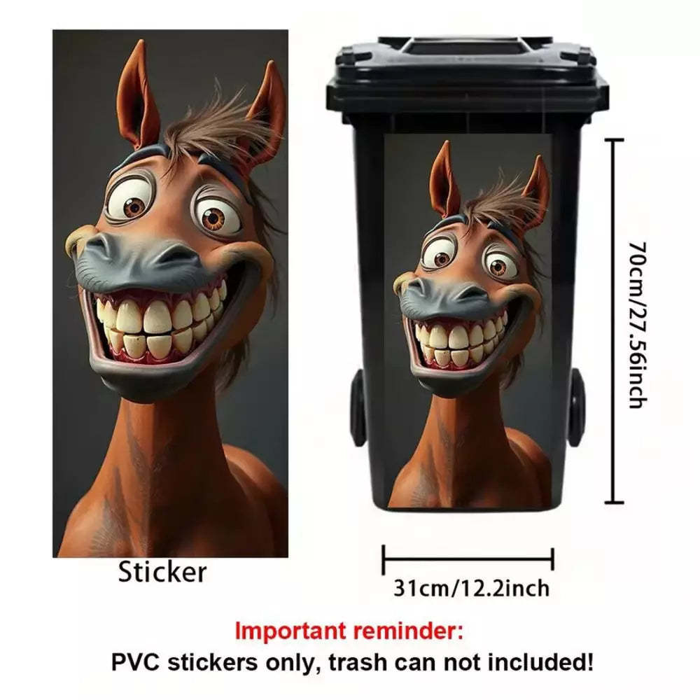 Trash can sticker measuring 27 by 12 inch