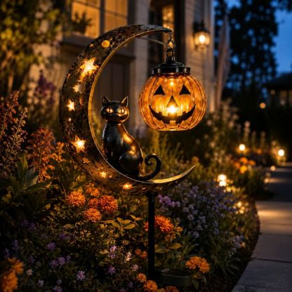 Pumpkin Moon Garden Stake Light🎃