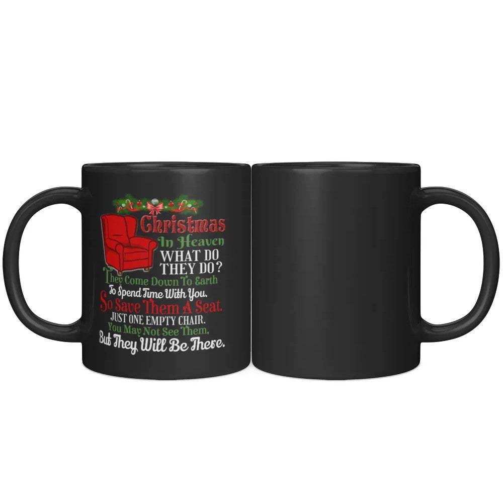 Christmas In Heaven Mug – One Empty Chair Holiday Memorial Mug