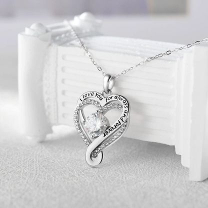 "To My Wife" Forever & Always Heart Necklace