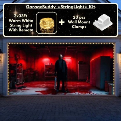 Masked Slasher Halloween Garage Door Cover D459