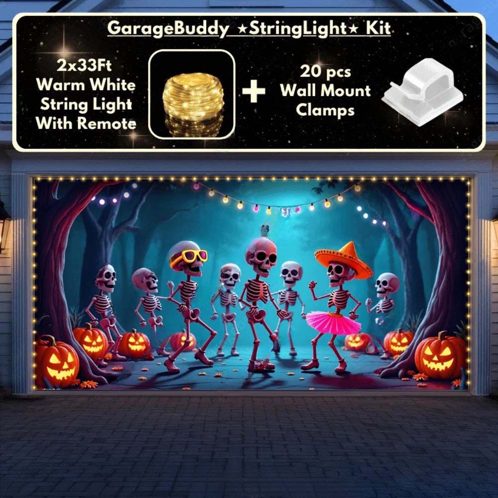 Boogie Bones Halloween Garage Door Covers D463