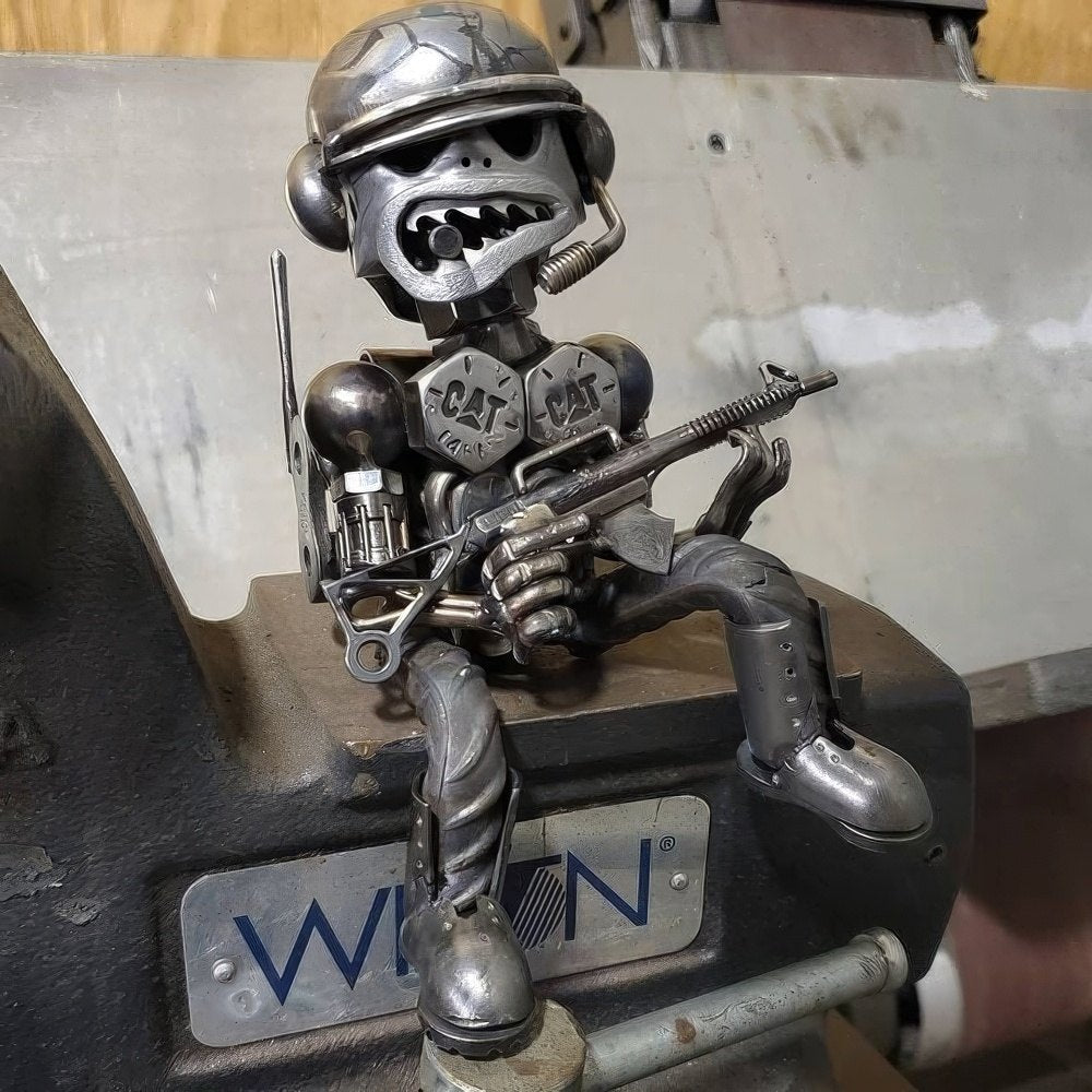 Classic Piston Skeleton Soldiers Sculpture