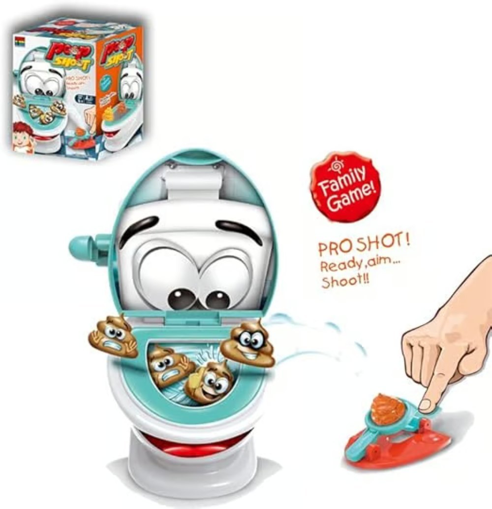 Interactive Poop Shooting Game Set for Family Fun
