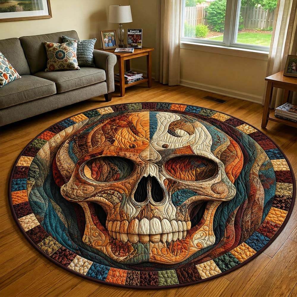 Mystical Skull Round Rug - H744