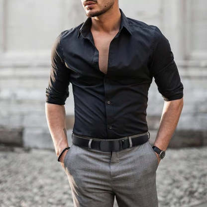 Leather Ratchet Belt With Adjustable Buckle