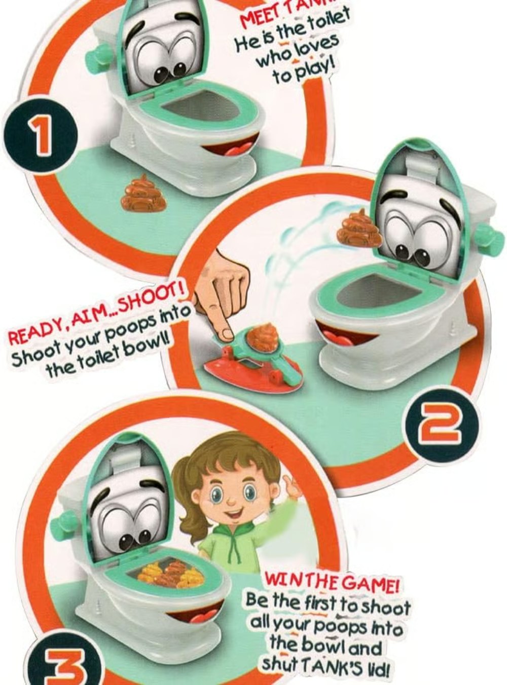 Interactive Poop Shooting Game Set for Family Fun