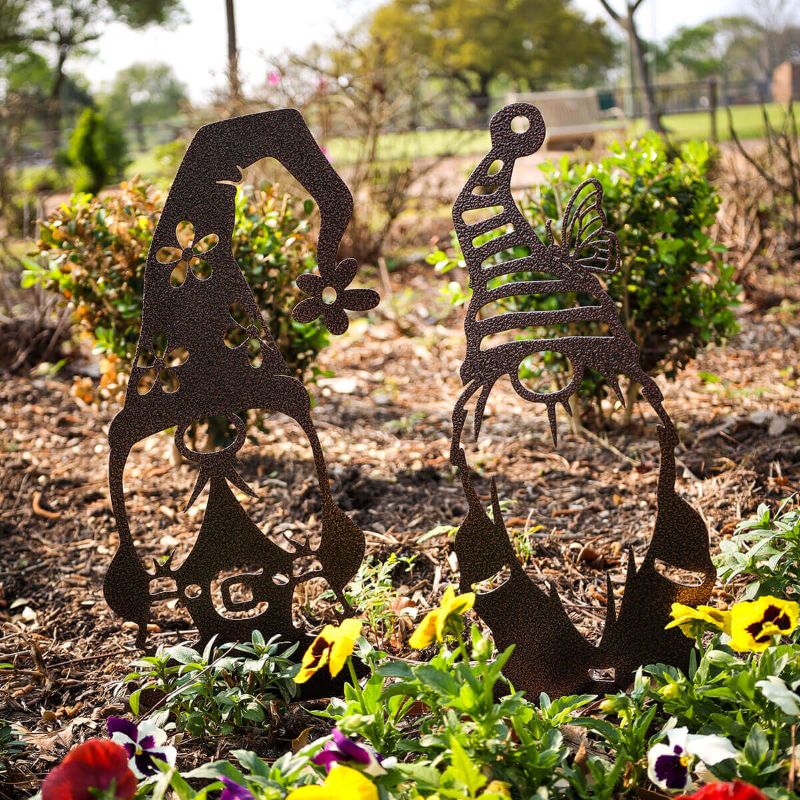 Metal Garden Art - Gnomes Silhouette Set
