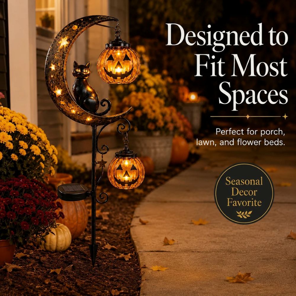 Pumpkin Moon Garden Stake Light🎃