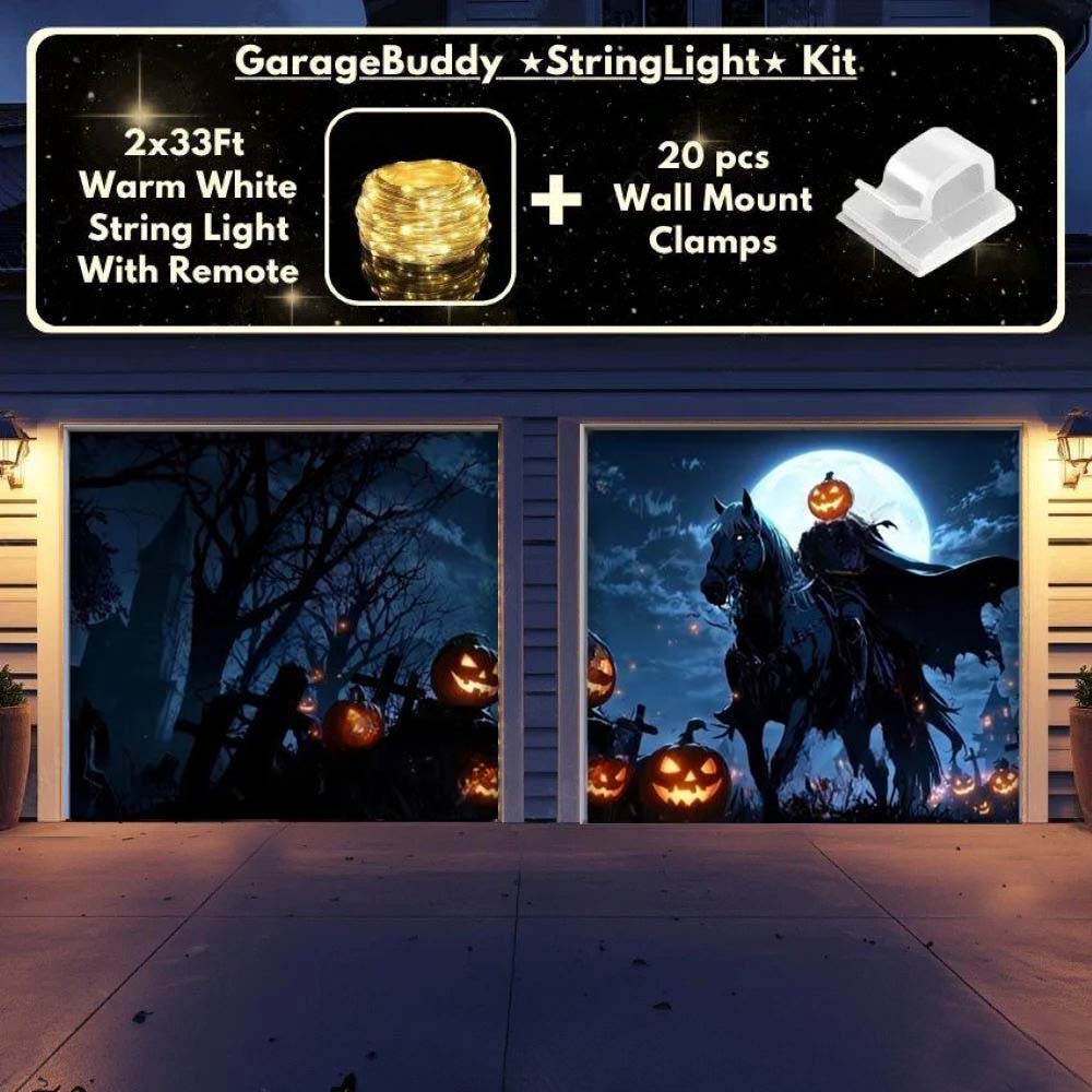 Headless Horseman Halloween Garage Door Covers D461