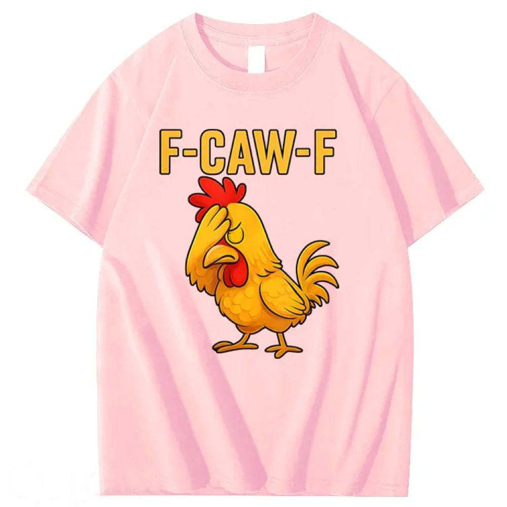 F-Caw-F Helpless Chicken Pattern T-Shirt
