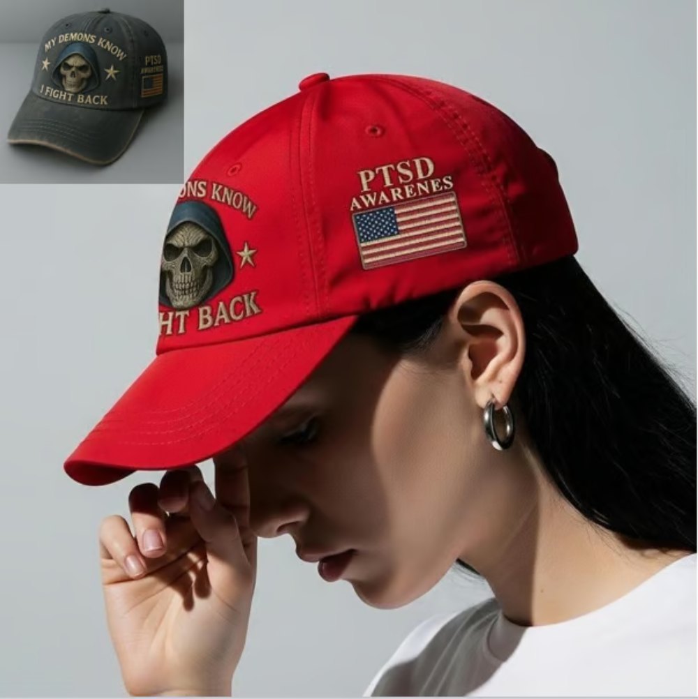 PTSD Awareness Veterans Challenge Hat – I Fight Back, Every Day