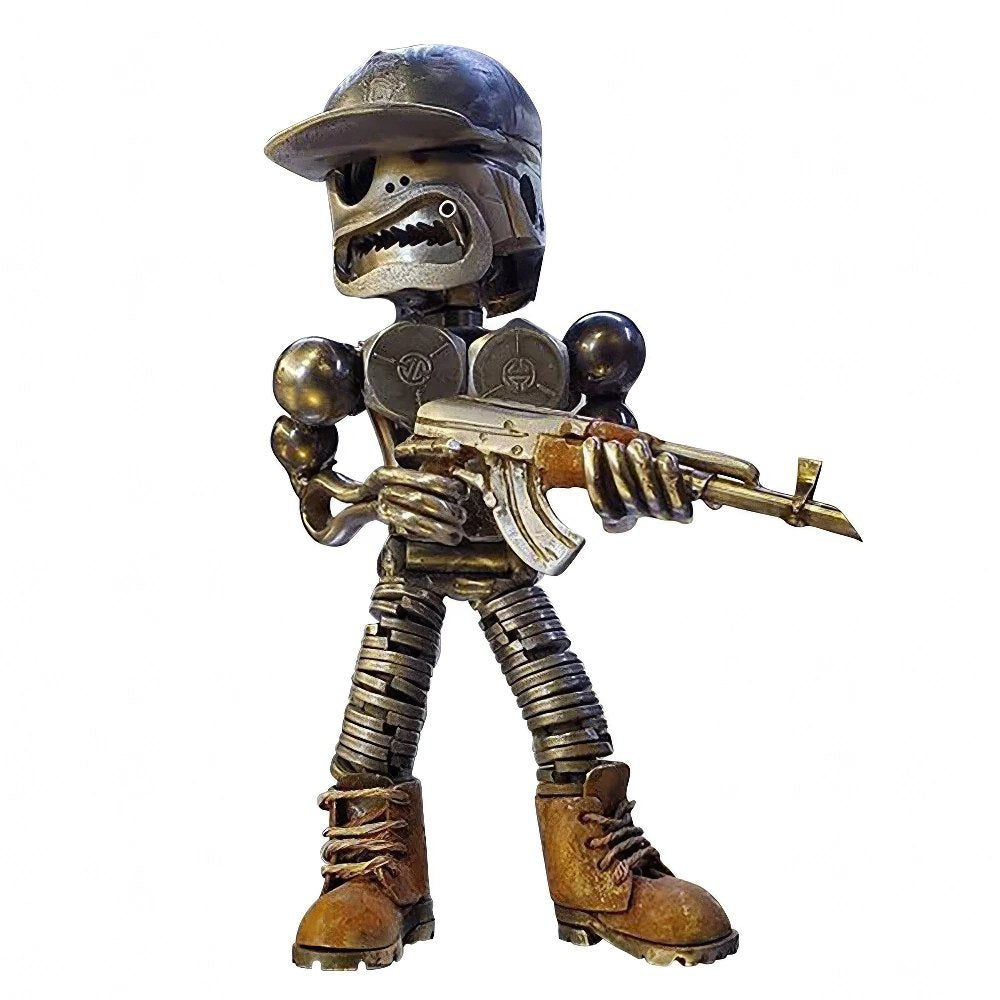 Classic Piston Skeleton Soldiers Sculpture