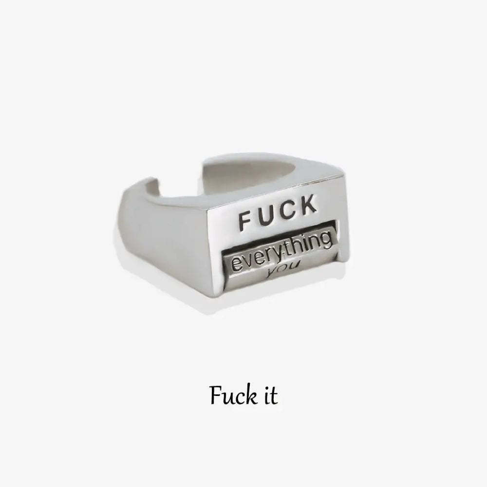 Fuck Mood Rotatable Ring
