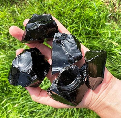 Amazon.com: Zenkeeper 1Lb Black Obsidian Crystal Rocks Raw Stones for Tumbling, Black Obsidian Crystals Bulk Rough Gemstone for Jewelry Making, Healing, Meditation, Sculpture : Patio, Lawn & Garden