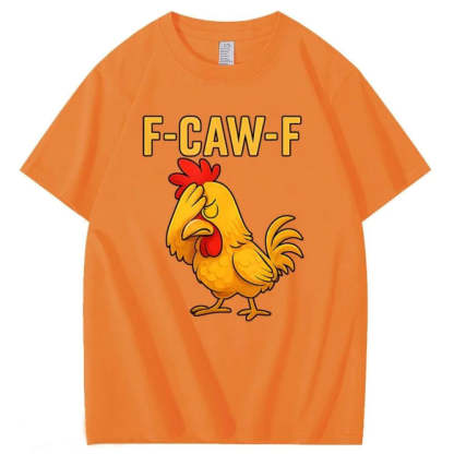 F-Caw-F Helpless Chicken Pattern T-Shirt
