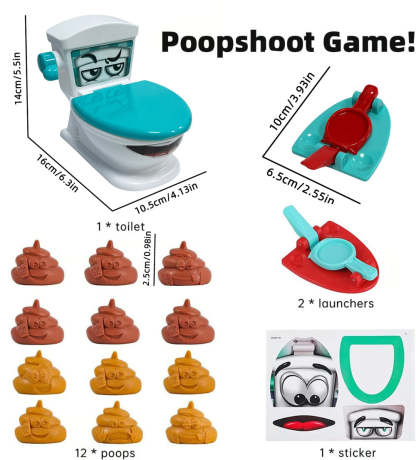 Interactive Poop Shooting Game Set for Family Fun