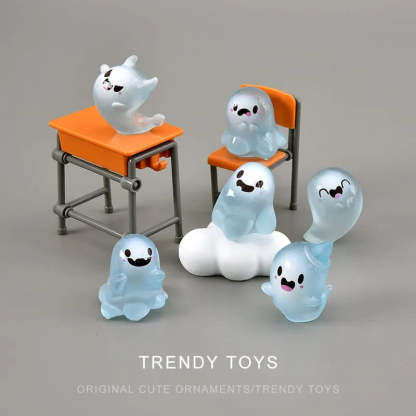 Glow in the Dark Mini Ghost Figures with Box