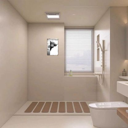 Vintage Highland Cow Metal Sign – Funny"Are You Pooping?" Wall Decor - BW011