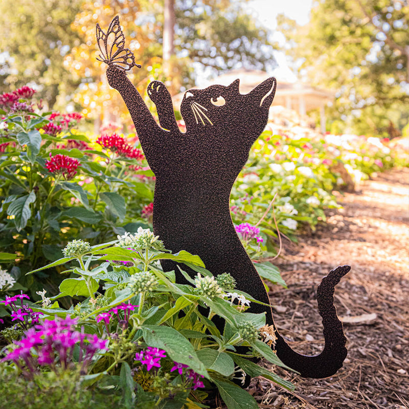 Metal Garden Art - Cats Silhouette Set