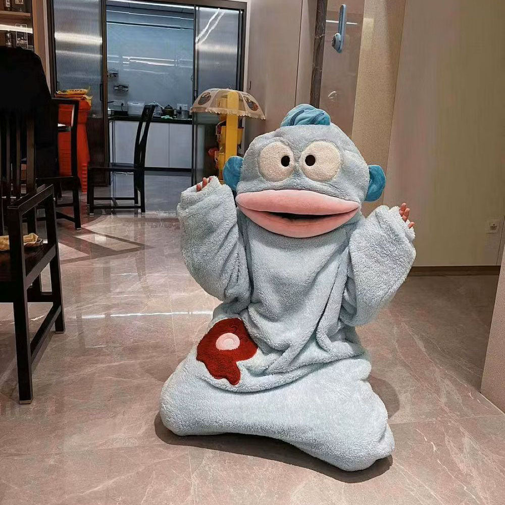 Funny Monster Hooded Fleece Robe for Adults