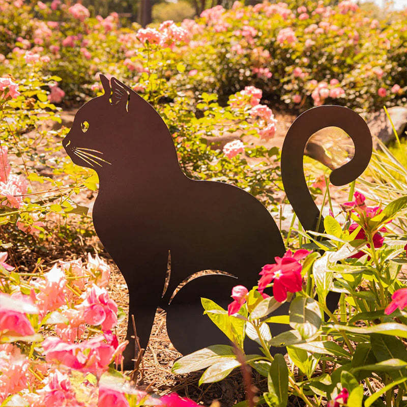 Metal Garden Art - Cats Silhouette Set