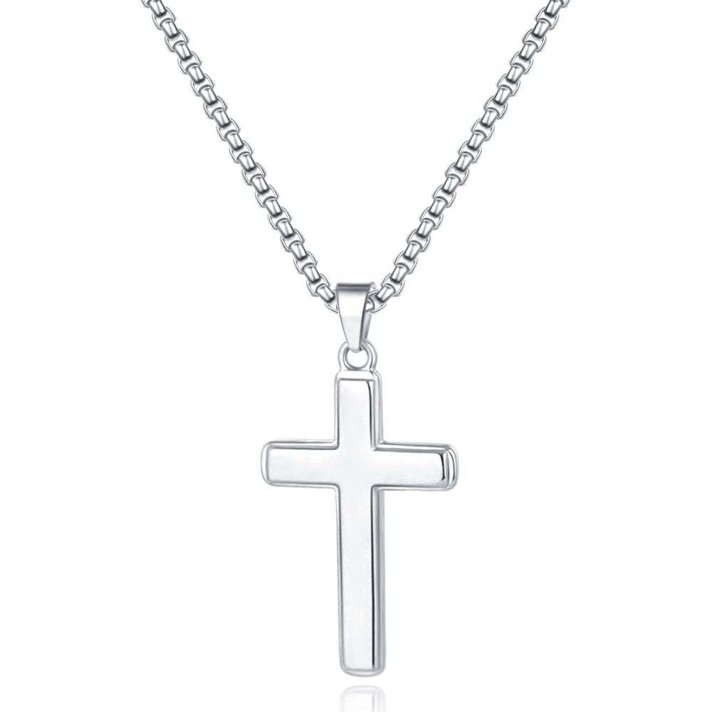 To My Bonus Son - "My Family Forever" Artisan Cross Cuban Link Chain Gift Set