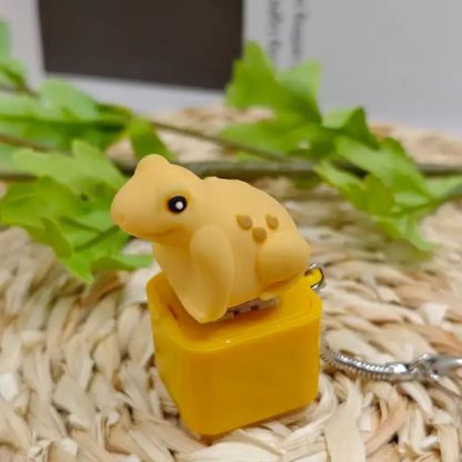 Light Up Animal Keychain Toy - Rechargeable LED Color Changing Sound Button