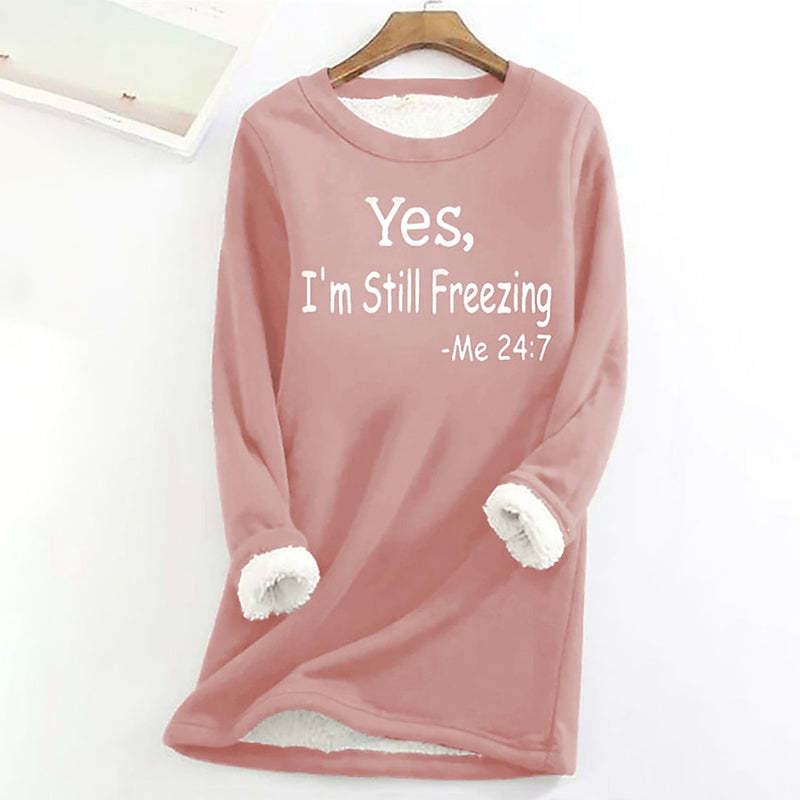 Women's Sweatshirt Pullover Fleece Teddy Fuzzy Letter Casual Round Nec