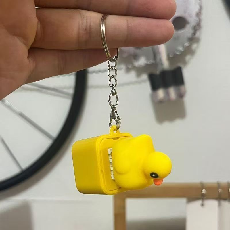 Light Up Animal Keychain Toy - Rechargeable LED Color Changing Sound Button