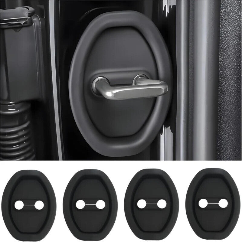 Universal Silicone Car Door Latch Covers - 4PCS Anti-Rust Noise Dampers