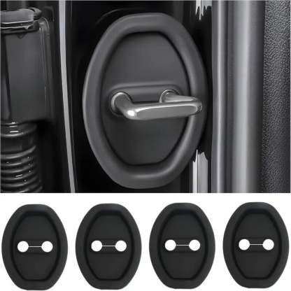 Universal Silicone Car Door Latch Covers - 4PCS Anti-Rust Noise Dampers
