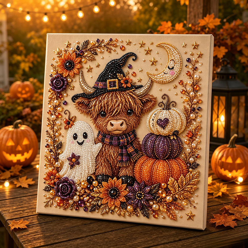 Halloween Pearl Art DIY Kit – Turn Tiny Pearls into Spooky-Cute Magic